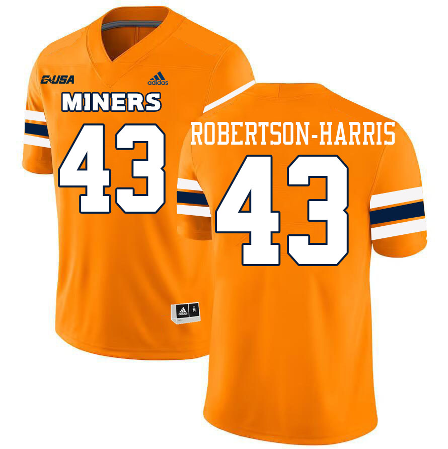 Roy Robertson-Harris UTEP Jersey,UTEP Miners #43 Roy Robertson-Harris College Football Jersey-Orange